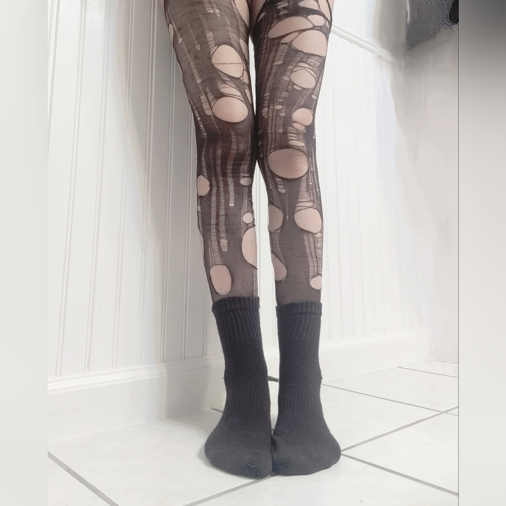 Distressed/Torn Goth Tights